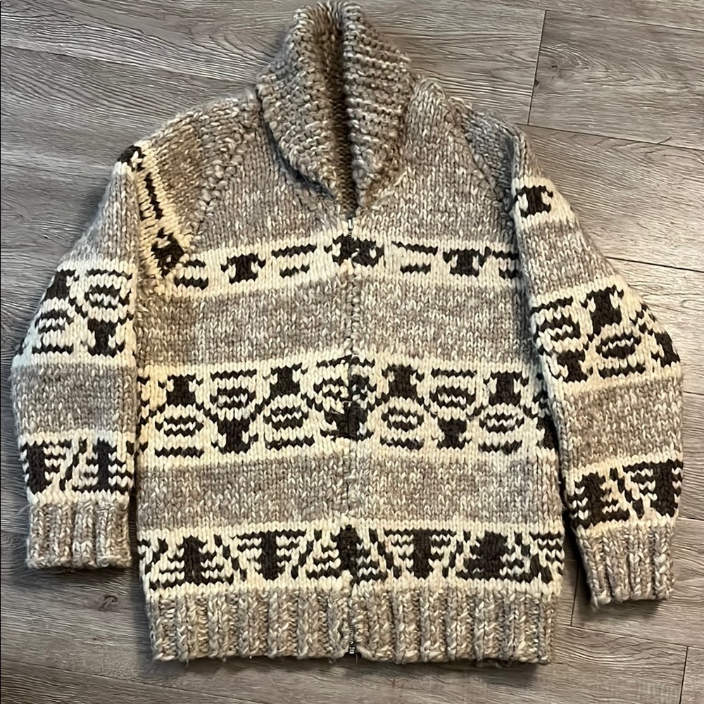 Handmade Cowichan wool sweater